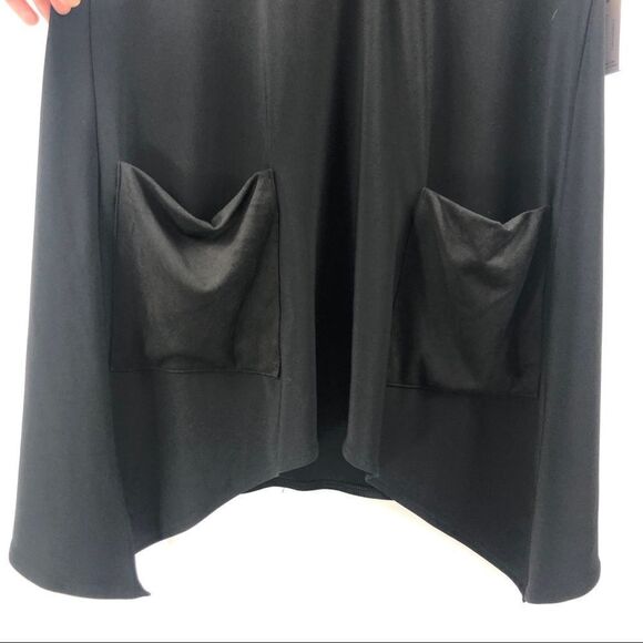 NEW Sympli Black Foxy Jersey & Faux Suede Smock Size 10 - Picture 5 of 8